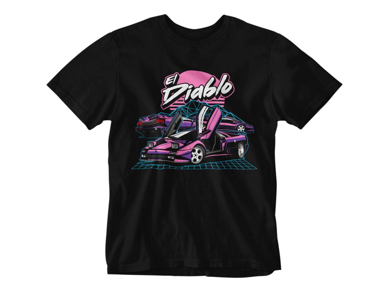 camiseta lamborghini diablo 80s