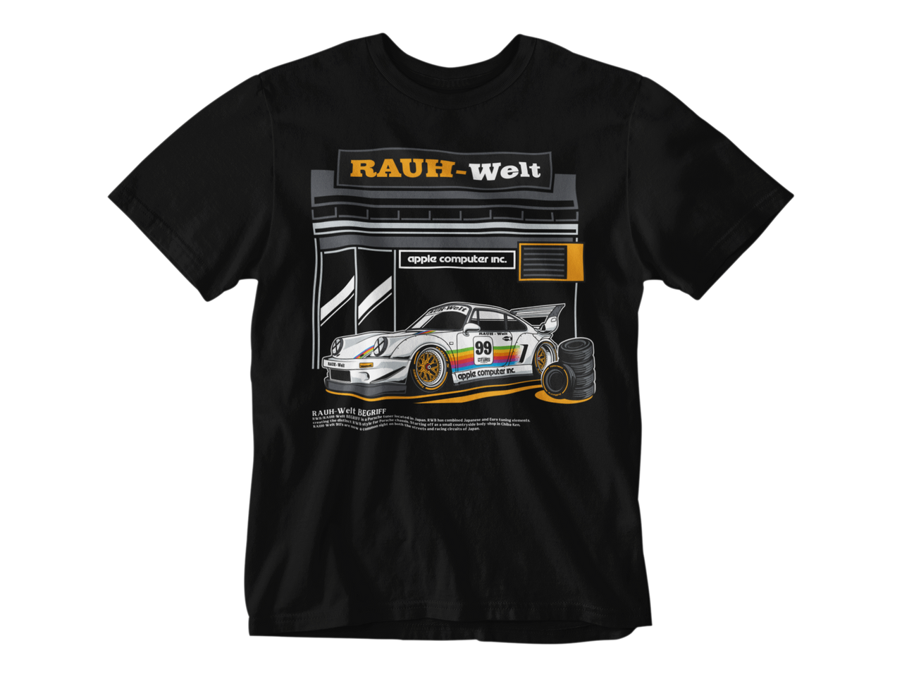 Camiseta porsche 911 RWB Rainbow